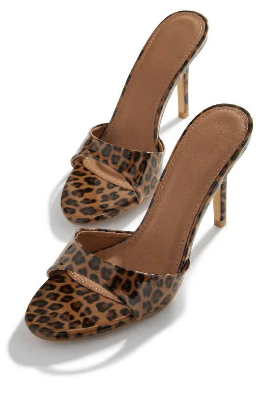 Kelia Mid Heel Mules - Leopard