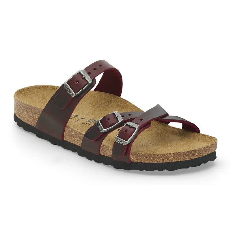 Birkenstock Franca in Thyme & Zinfandel Oiled Leather Available in Narrow Widths