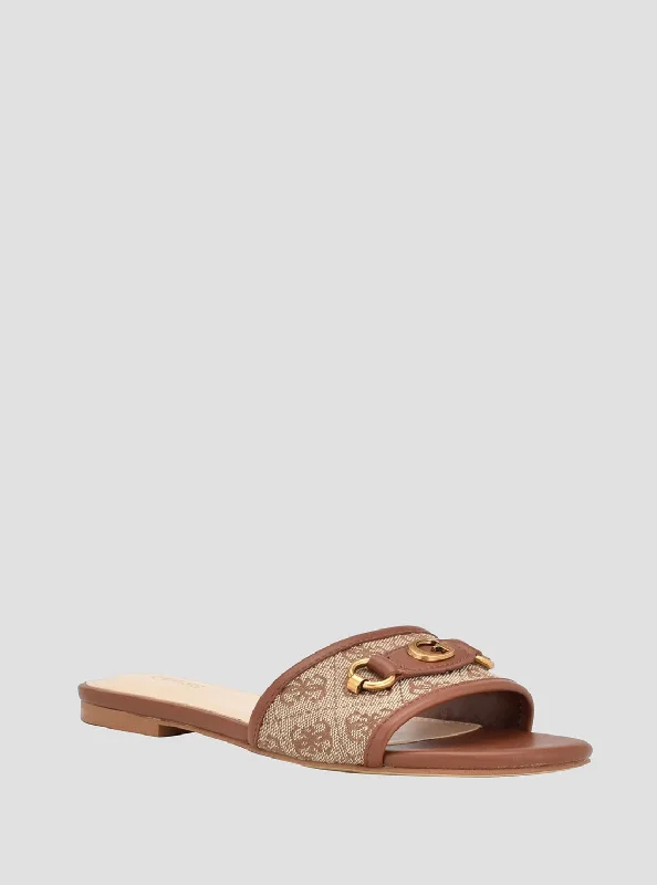 Brown Logo Hammi Slide Sandals