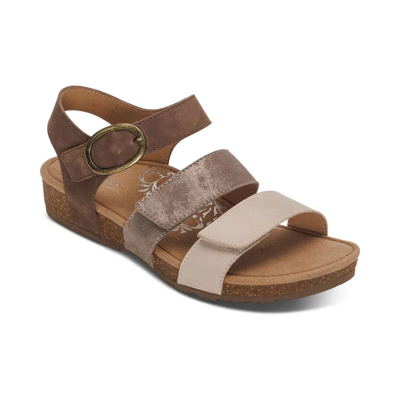 Aetrex Lilly Quarter Adjustable Strap Sandal