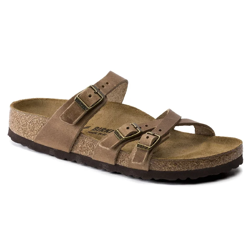 Birkenstock Franca in Tobacco Brown Oiled Leather in Narrows