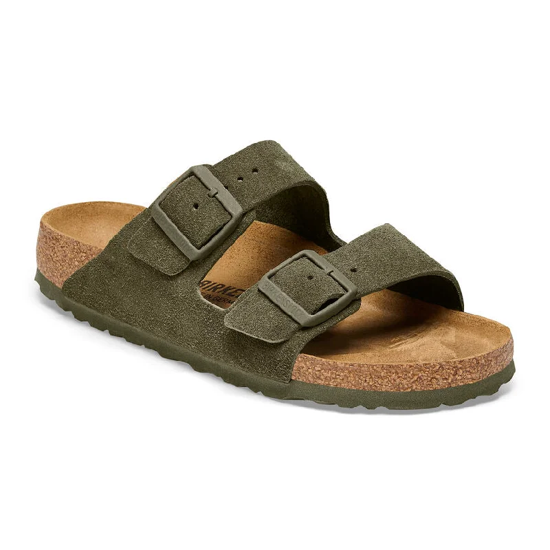 Birkenstock Arizona Men's Suede Leather Sandal in Thyme