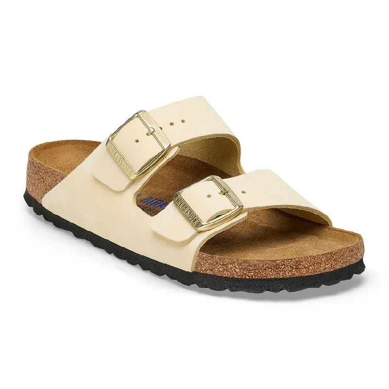 Birkenstock Arizona Soft Foot Bed in Ecru, Pink and Sandcaslte