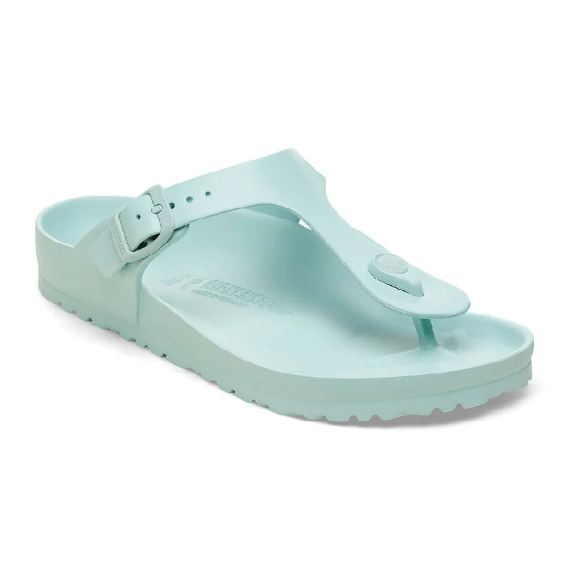 Birkenstock Gizeh Essentials EVA in Surf Green, Faded Lime & White