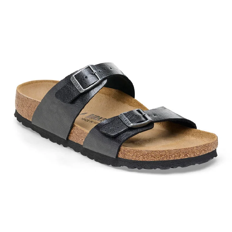 Birkenstock Sydney Birko-Flor Sandal in Graceful Licorice & Pearl White