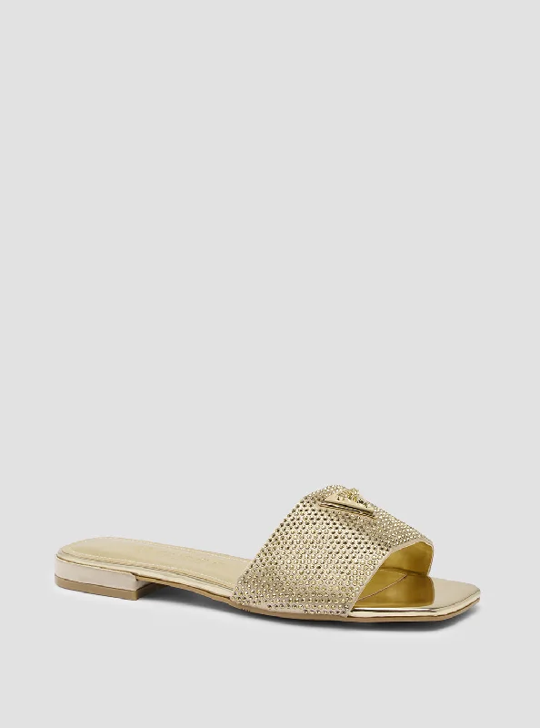 Gold Tamedi Slide Sandals