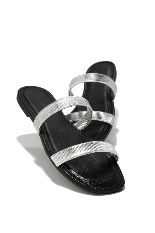 Villa Bonita Slip On Sandals - Silver