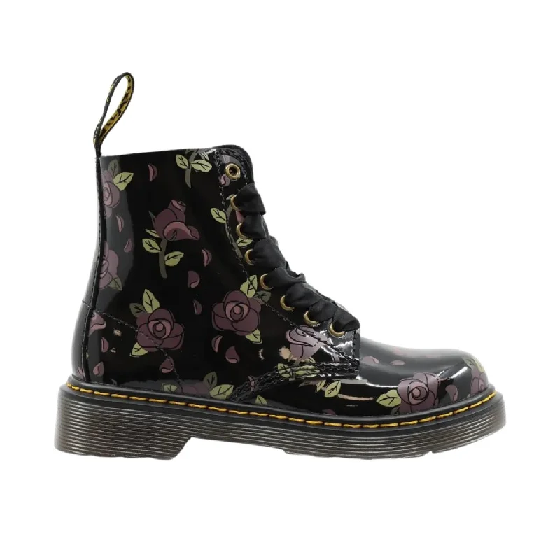 Dr Martens Girl's (Sizes 11-4) 1460 Decayed Rose Patent