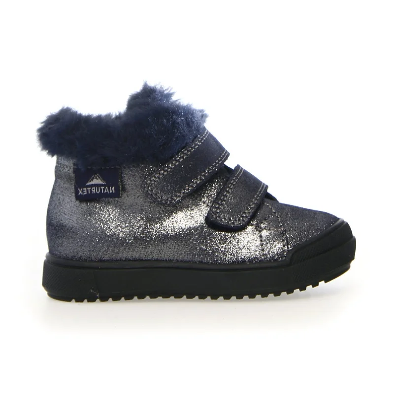 Naturino Girl's (Sizes 28-32) Dellen VL Waterproof Glitter/Navy Fur