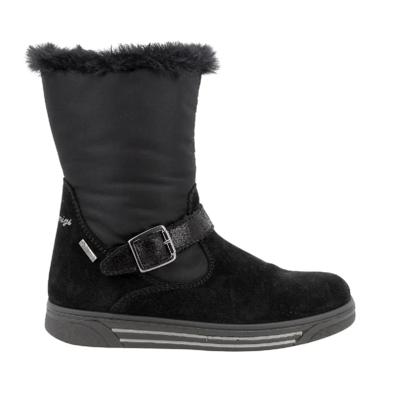 Primigi Girl's (Sizes 32-35) 6865811 Black Suede/Nylon Gore-Tex Boot