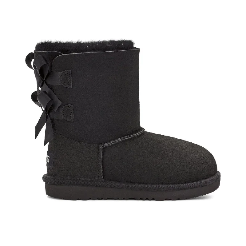 UGG Girl's Bailey Bow II Black (Sizes 13-4)