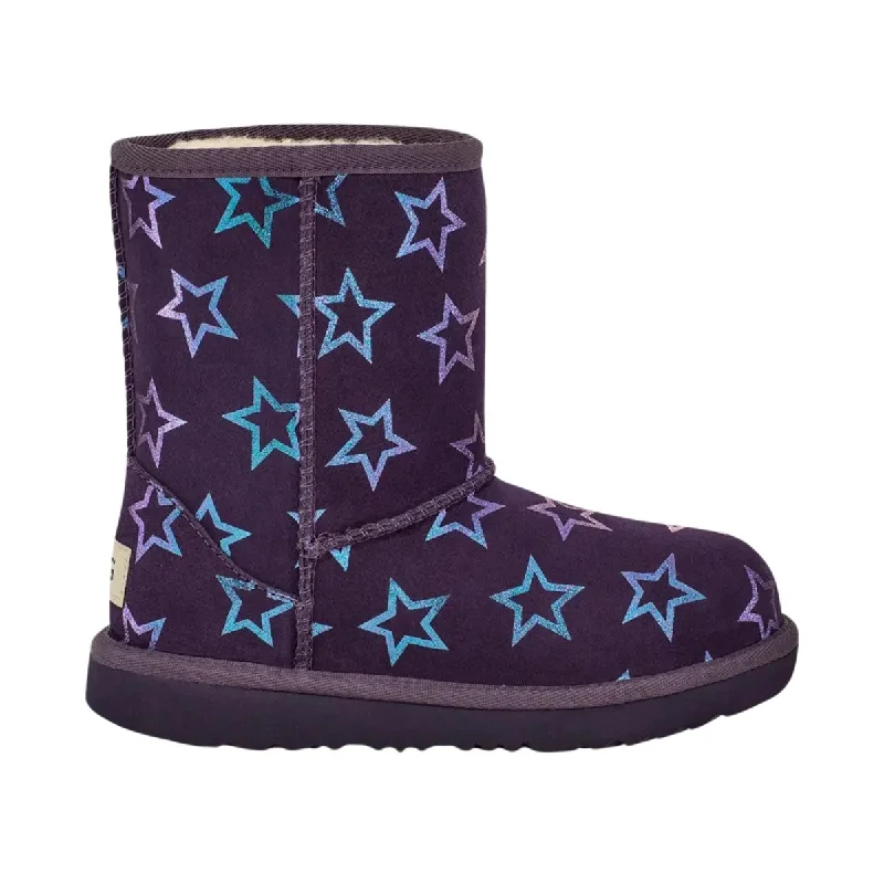 UGG Girl's Classic II Iridescent Stars Nightshade/Purple